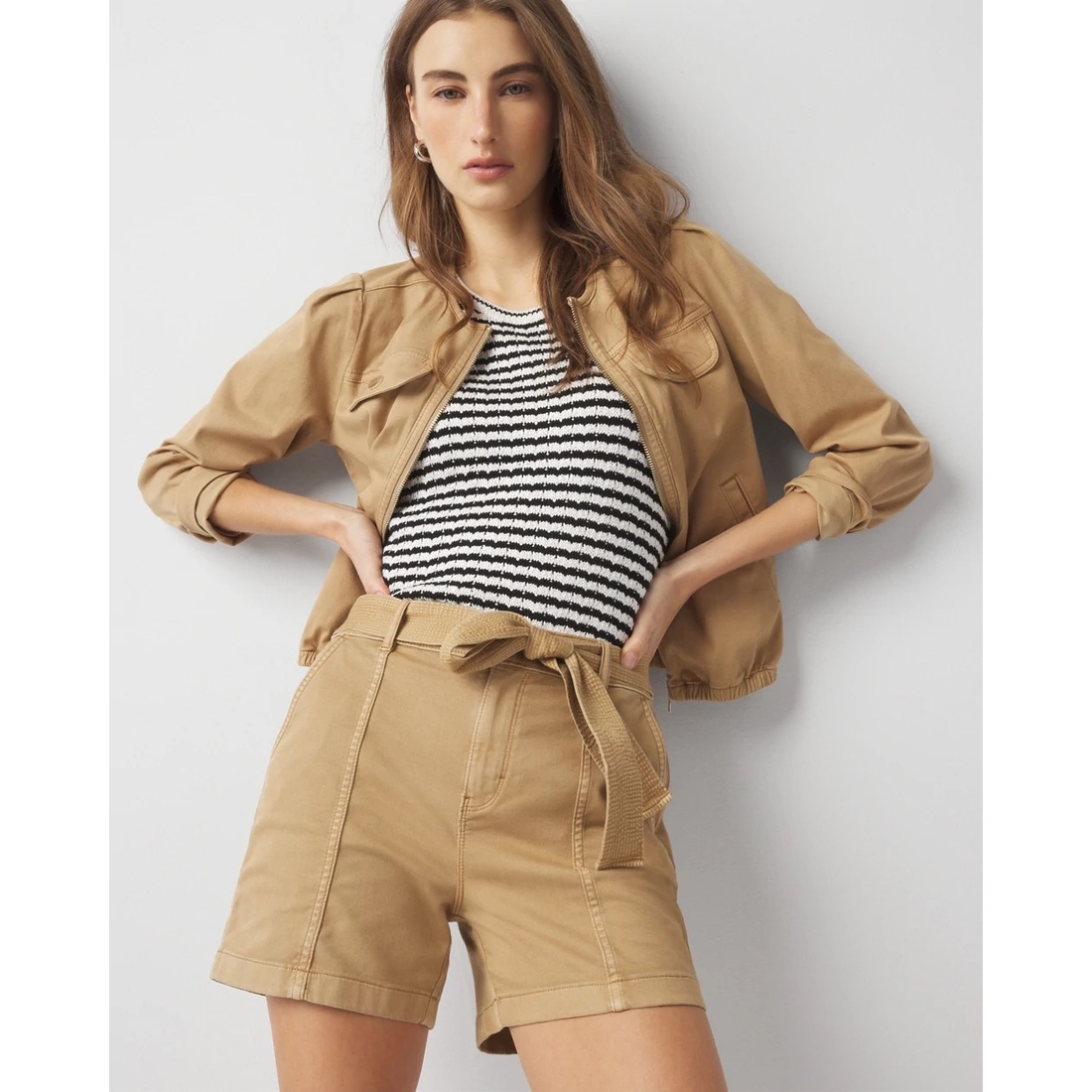 Extra High-Rise Belted Jean Shorts available now at Fashion Extra High-Rise Belted Jean Shorts available now at Fashion