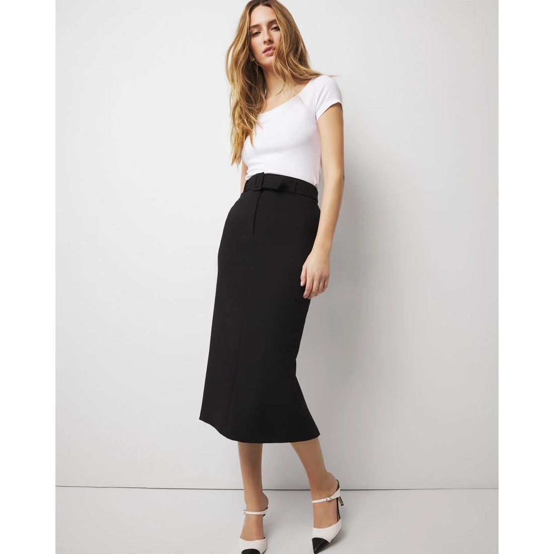 スカート Melt the lady skinny belt slit skirt Melt the lady skinny belt slit skirt