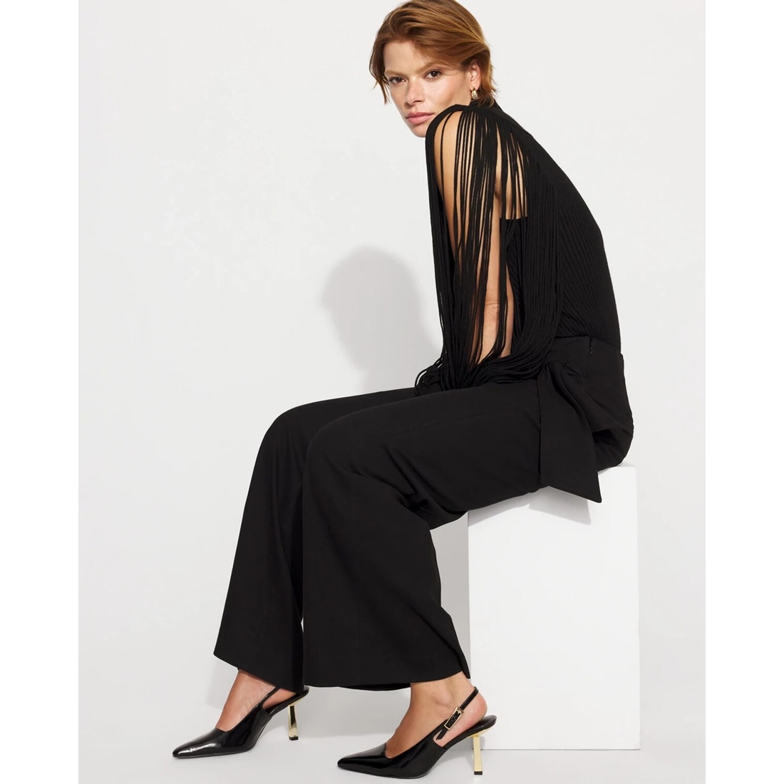 Tie Detail Wide-Leg Pants available now at Lehigh Valley Mall®