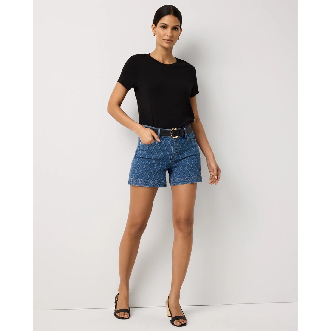Chemisier En Soie White House Black Market Taille 00 - Violet/noir, Excellent état Occasion