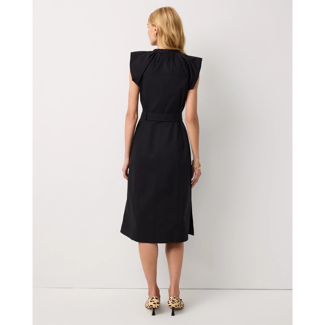 white christmas dresses Donna Karan Women's Collared A-Line Dress - Vellum Multi main image 1