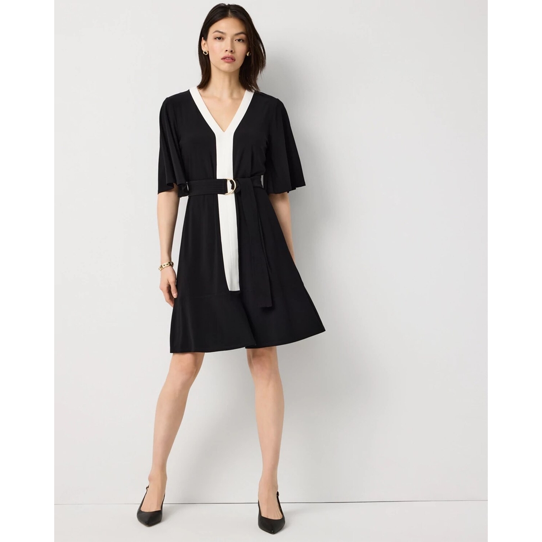black dresses at burlington Ready For Fun Long Sleeve Mini Dress Black main image 0