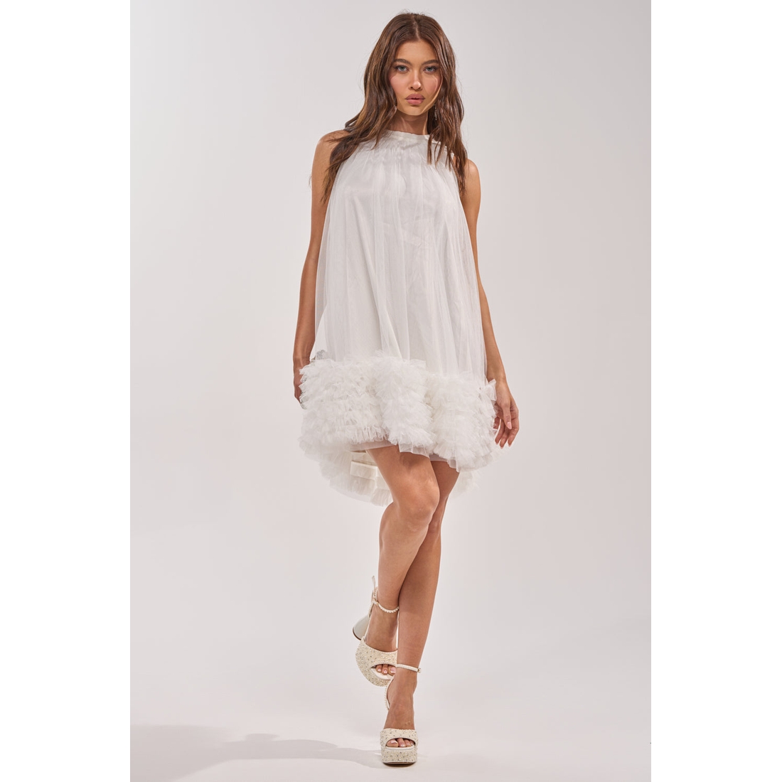 bubble sleeve mini dress CAROLINE CONSTAS Rebekah Bubble Sleeve Mini Dress