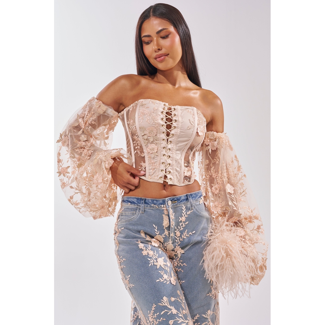 Fly Away With Me Floral Corset Top available now at Arundel Mills®