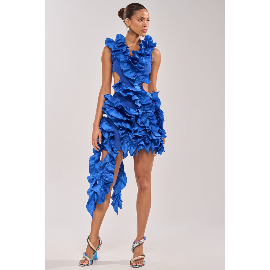 formal dresses king of prussia Crazier Than Your Ex Flocked Mini Dress In Blue available now at Prussia® classy elegant short dresses