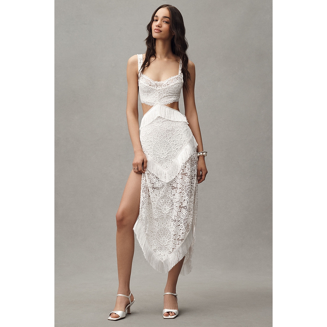 Lotus Sleeveless Lace Fringe Mini Dress available now at Walt Whitman Shops Lotus Sleeveless Lace Fringe Mini Dress available now at Walt Whitman Shops