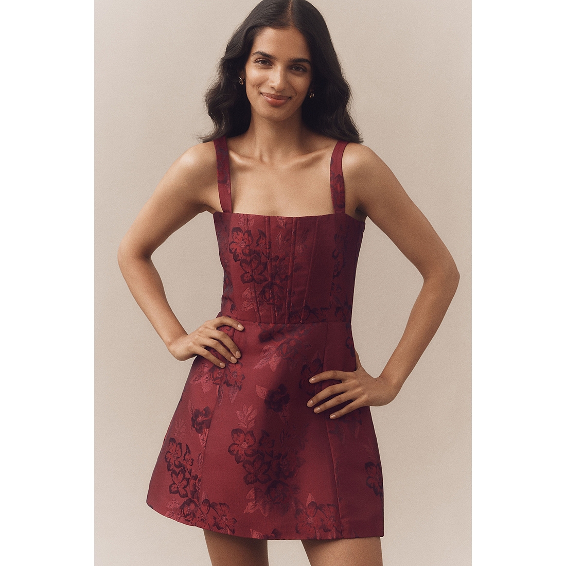Kimmy Square-Neck A-Line Mini Dress available now at Walt Whitman Shops