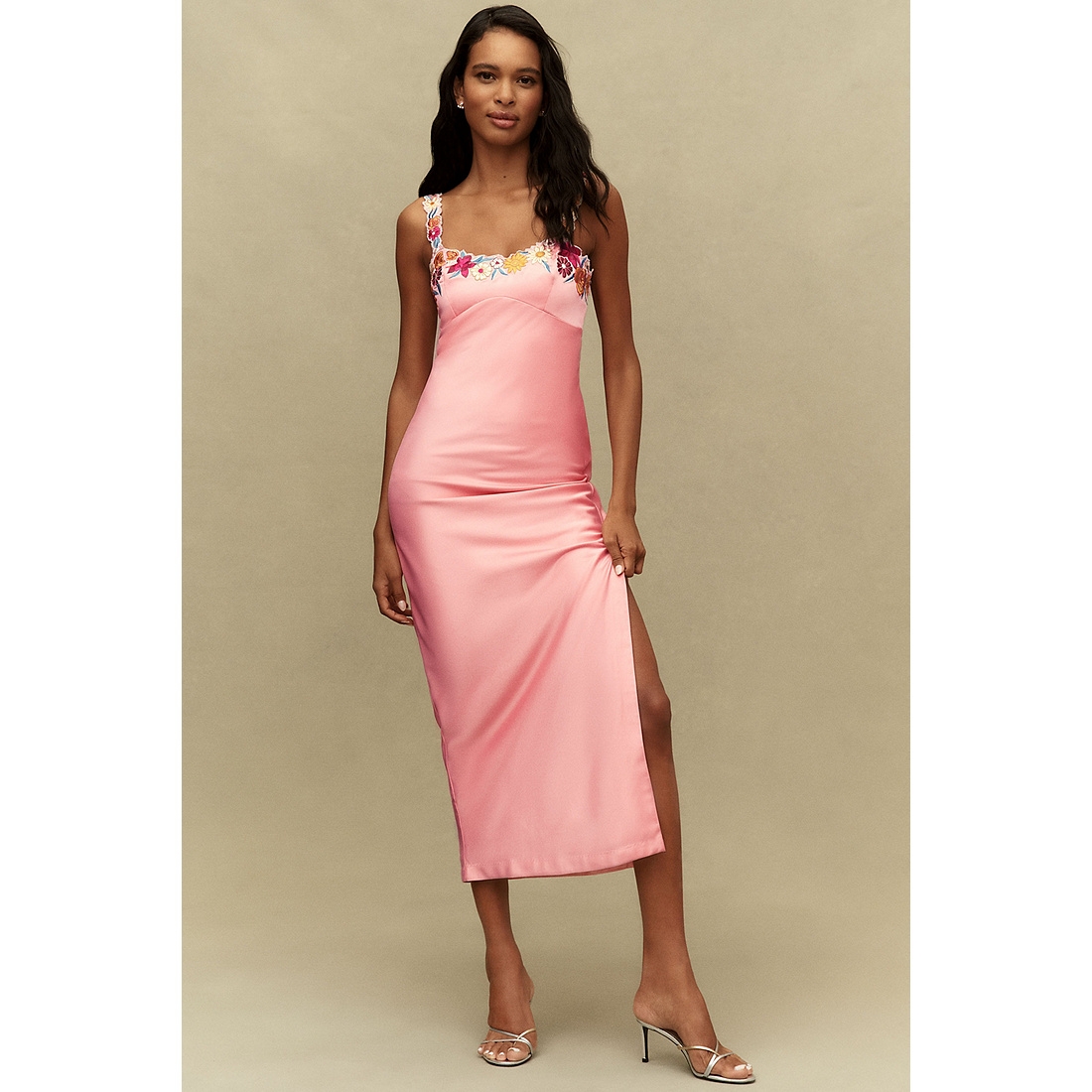 chinese dress ladies Rosé Allure Satin Maxi Dress – Sweet en Forme