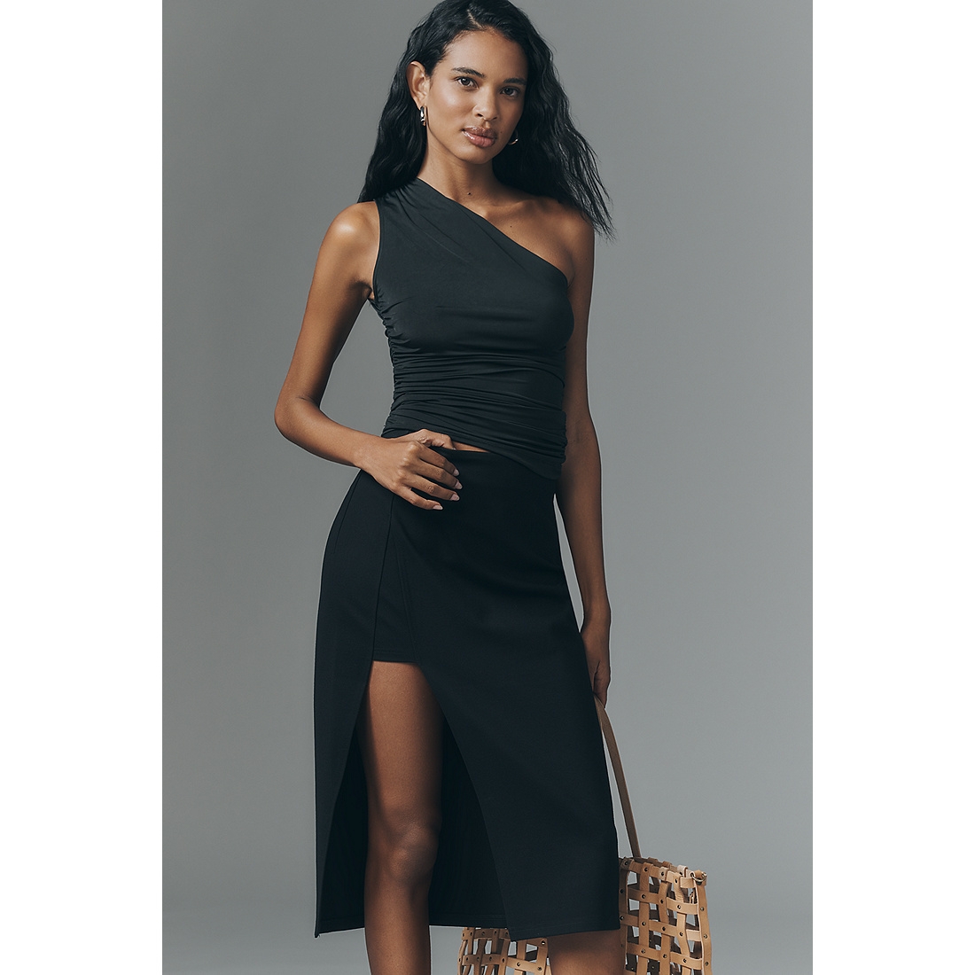 coco chanel the little black dress 1926 Hutch Nia Short-Sleeve V-Neck Maxi Dress by Anthropologie main image 0