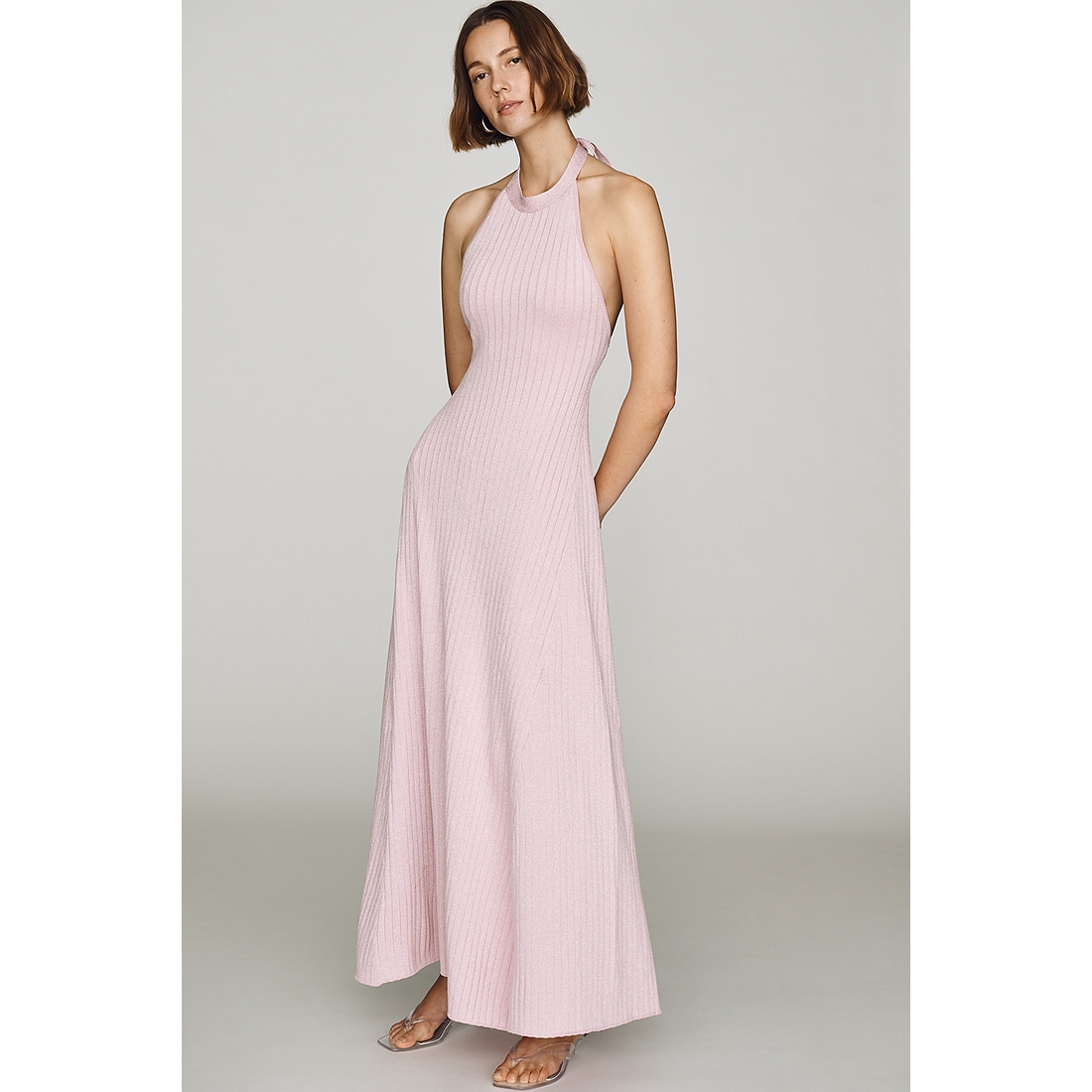 a line halter midi dress available now at Lenox Square® COLOR:Wine Red Strapless Bras for Women Size-XL Formal dress effortless pieces.
