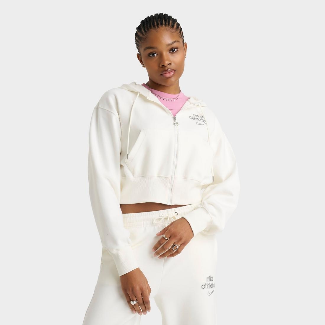 nike essential crop hoodie