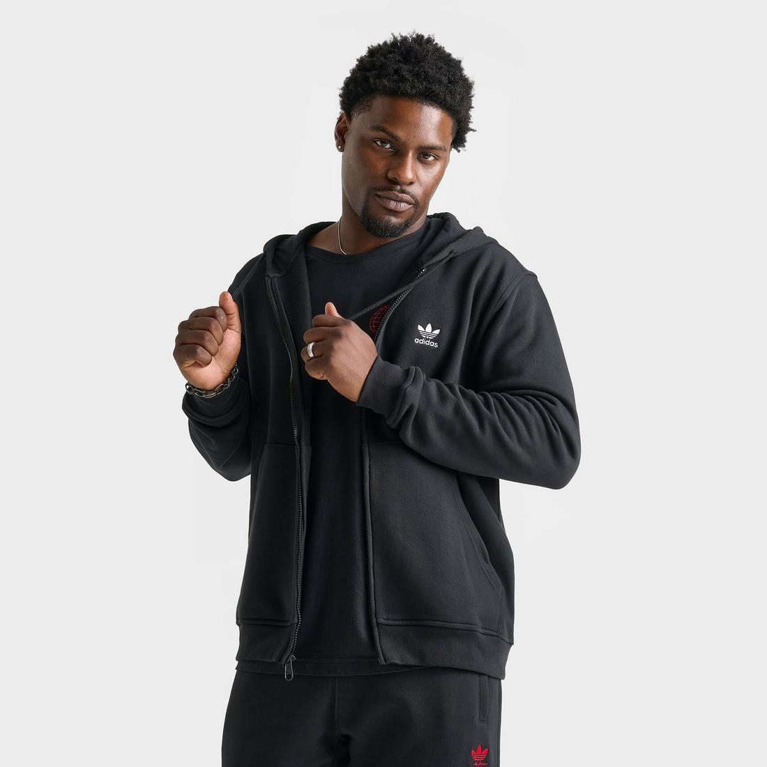 Adidas Men s Originals Trefoil Essentials Full Zip Hoodie available now at Opry Mills