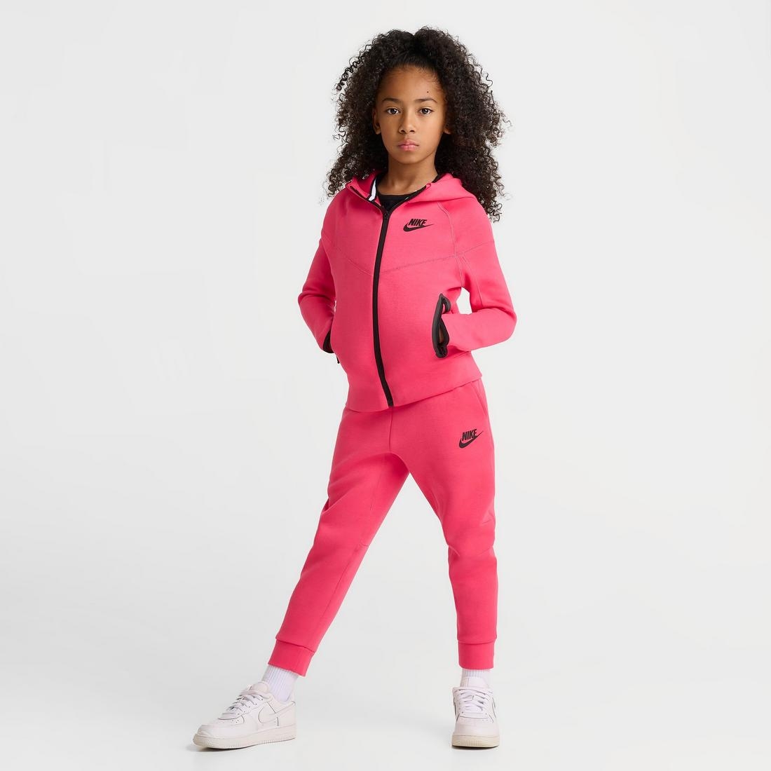 Nike Girls' Little Kids' Tech Fleece Full-Zip Hoodie and