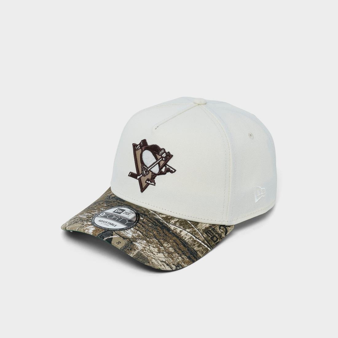 Men's New Era Black Pittsburgh Penguins 39THIRTY A-Frame Perforated Flex Hat, Size: One Size