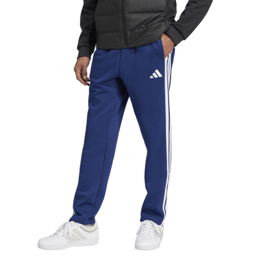 adidas Mens adidas Essentials 3-Stripes Fleece Open Hem Pants available now  at Columbia Center