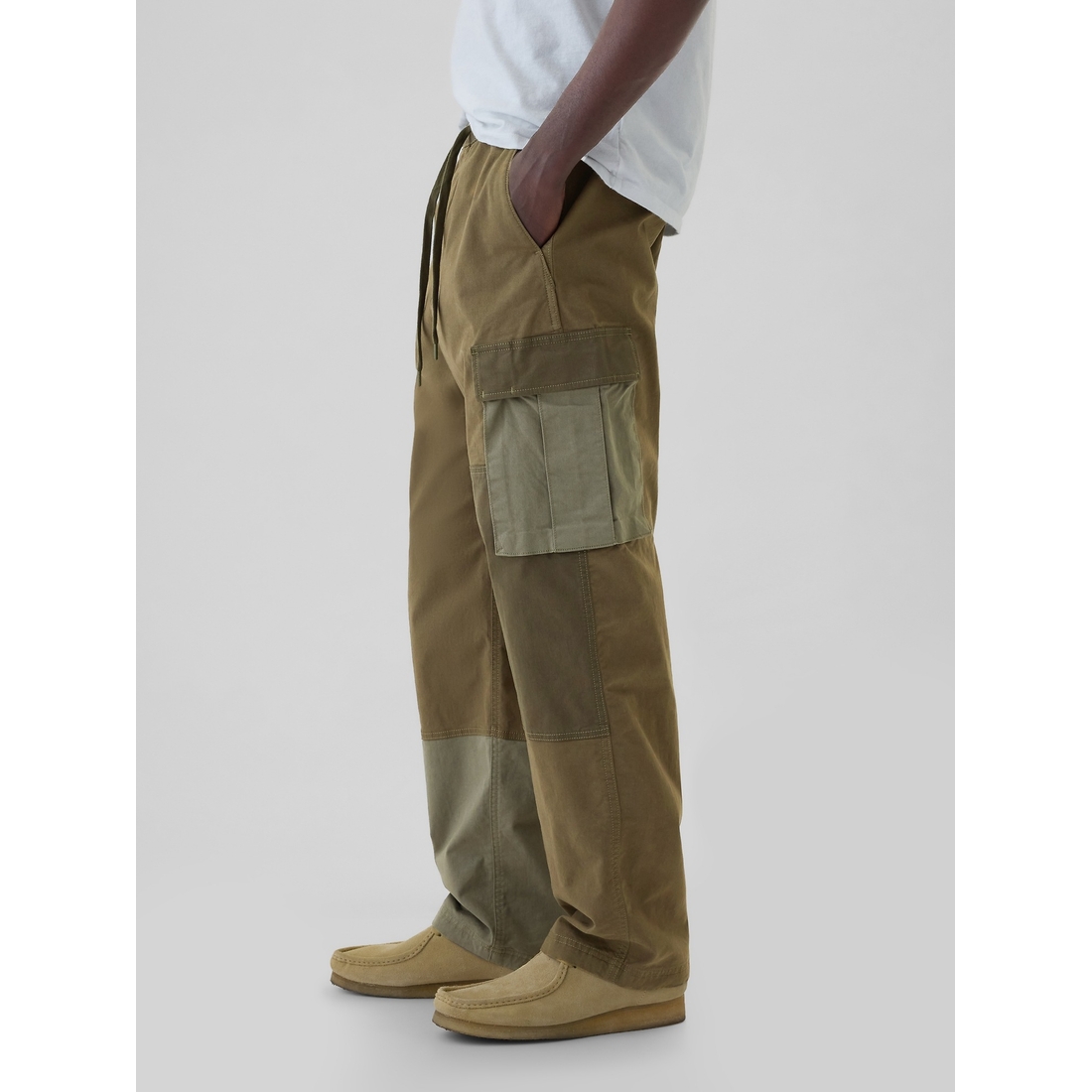 Patchwork Cargo Pants available now at Stanford Shopping Center™ Patchwork Cargo Pants available now at Stanford Shopping Center™