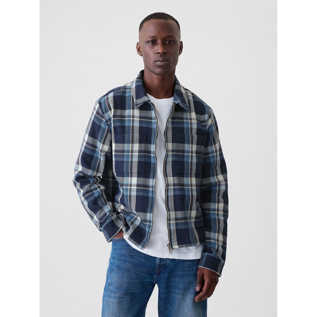 Heavyweight Flannel Full-Zip Shirt Jacket available now at Heavyweight Flannel Full-Zip Shirt Jacket available now at