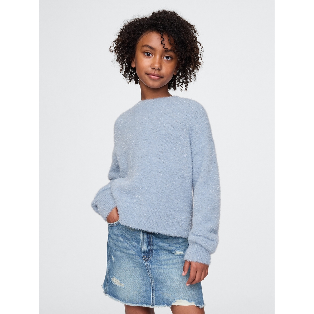 Kids Fuzzy Metallic Crewneck Sweater available now at Ross Kids Fuzzy Metallic Crewneck Sweater available now at Ross