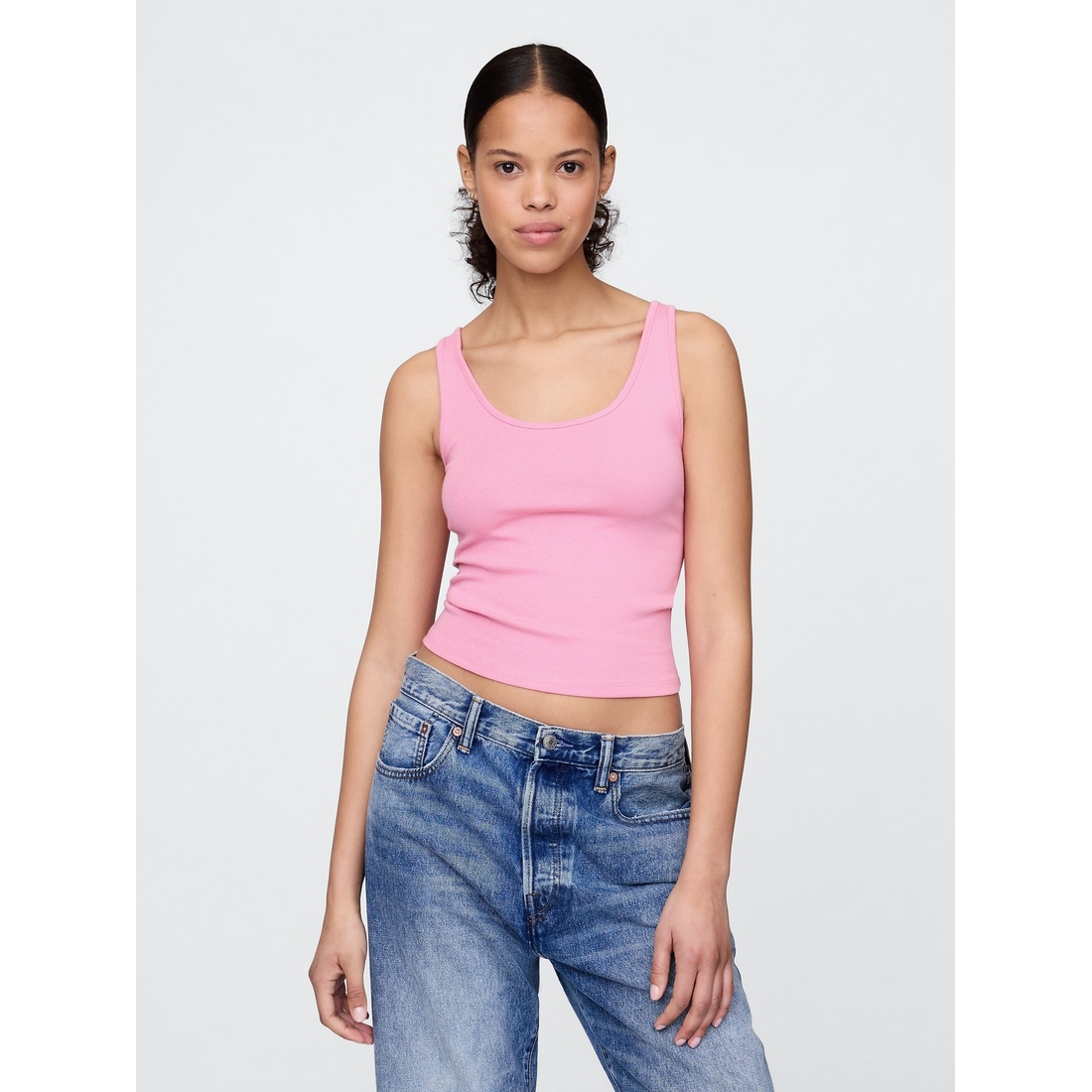 Modern Cropped Tank Top available now at Camarillo Premium