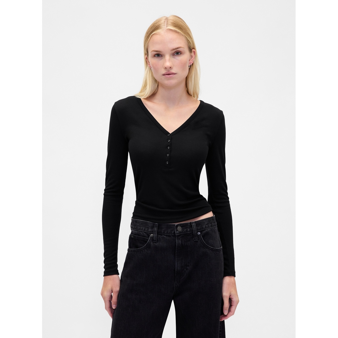 Sheer Rib Henley T-Shirt available now at Grapevine Mills®