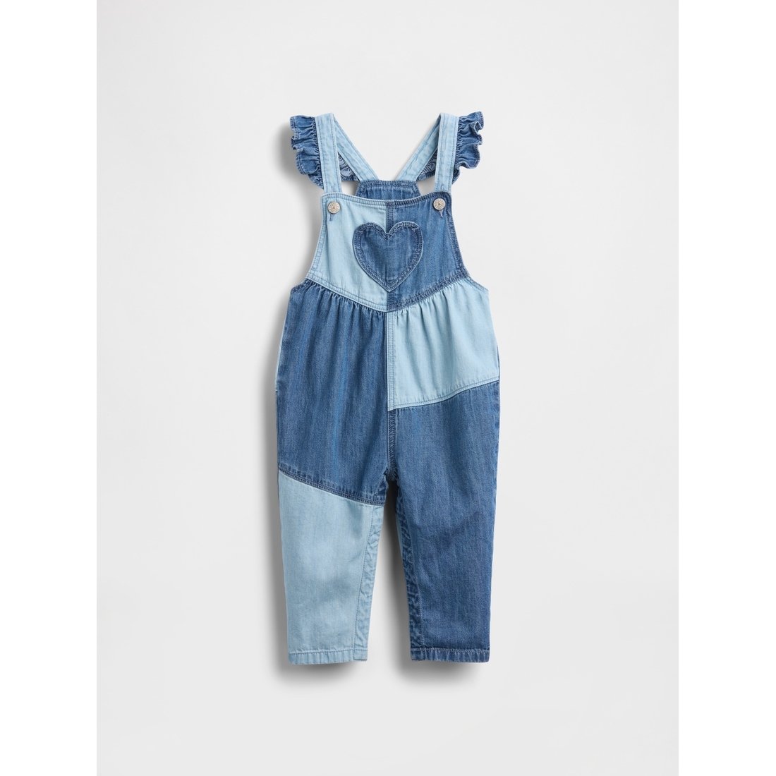 Baby Two-Tone Denim Heart Overalls available now at South Shore Plaza®