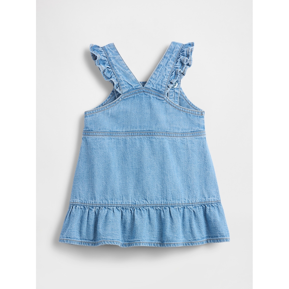 toddler denim dress Bow The soft denim bodice paired with a fluffy tulle tutu skirt creates the perfect mix of casual charm and elegant style Gettin' Western Denim Dress Baby