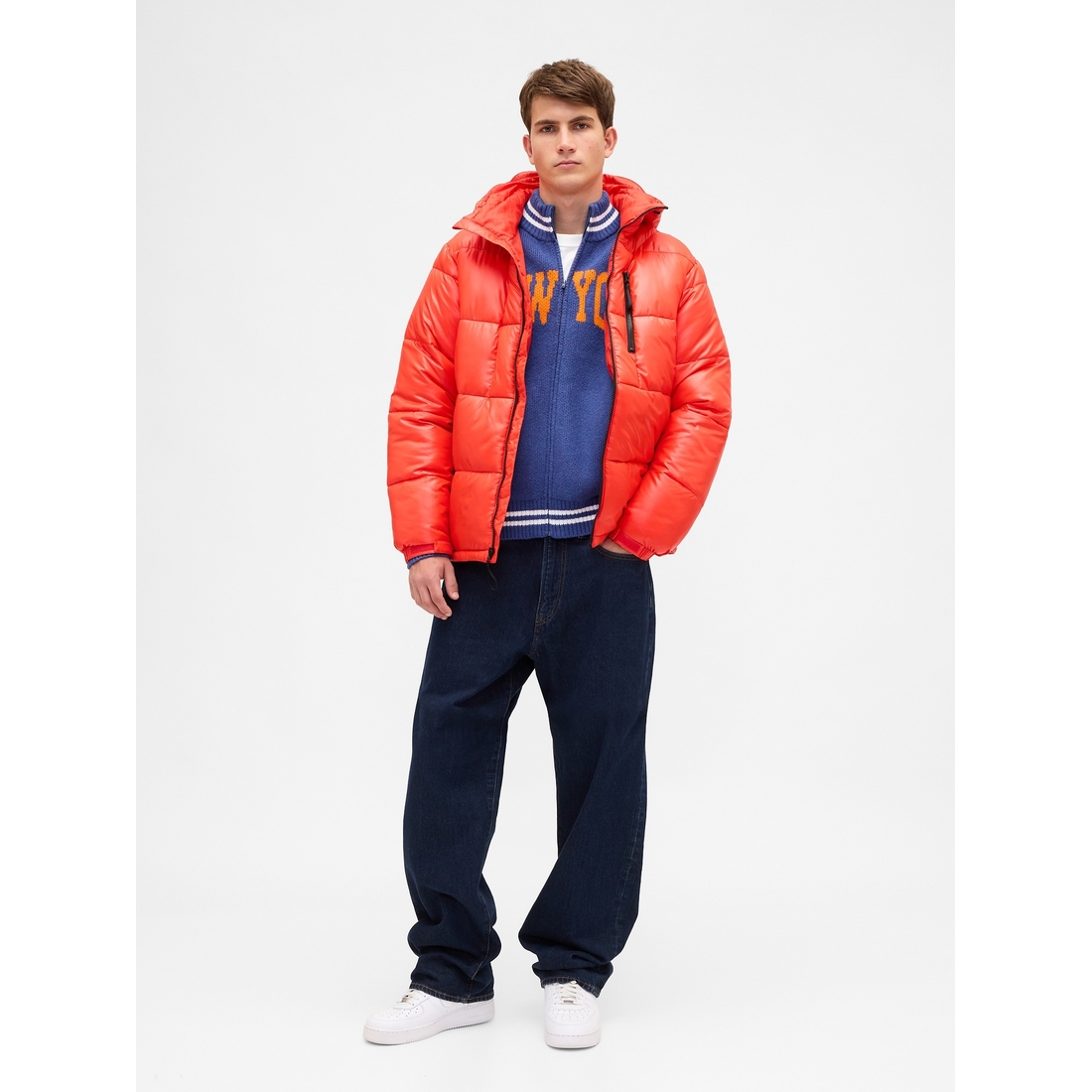 CashSoft NBA New York Knicks Logo Zip Sweater available now at The