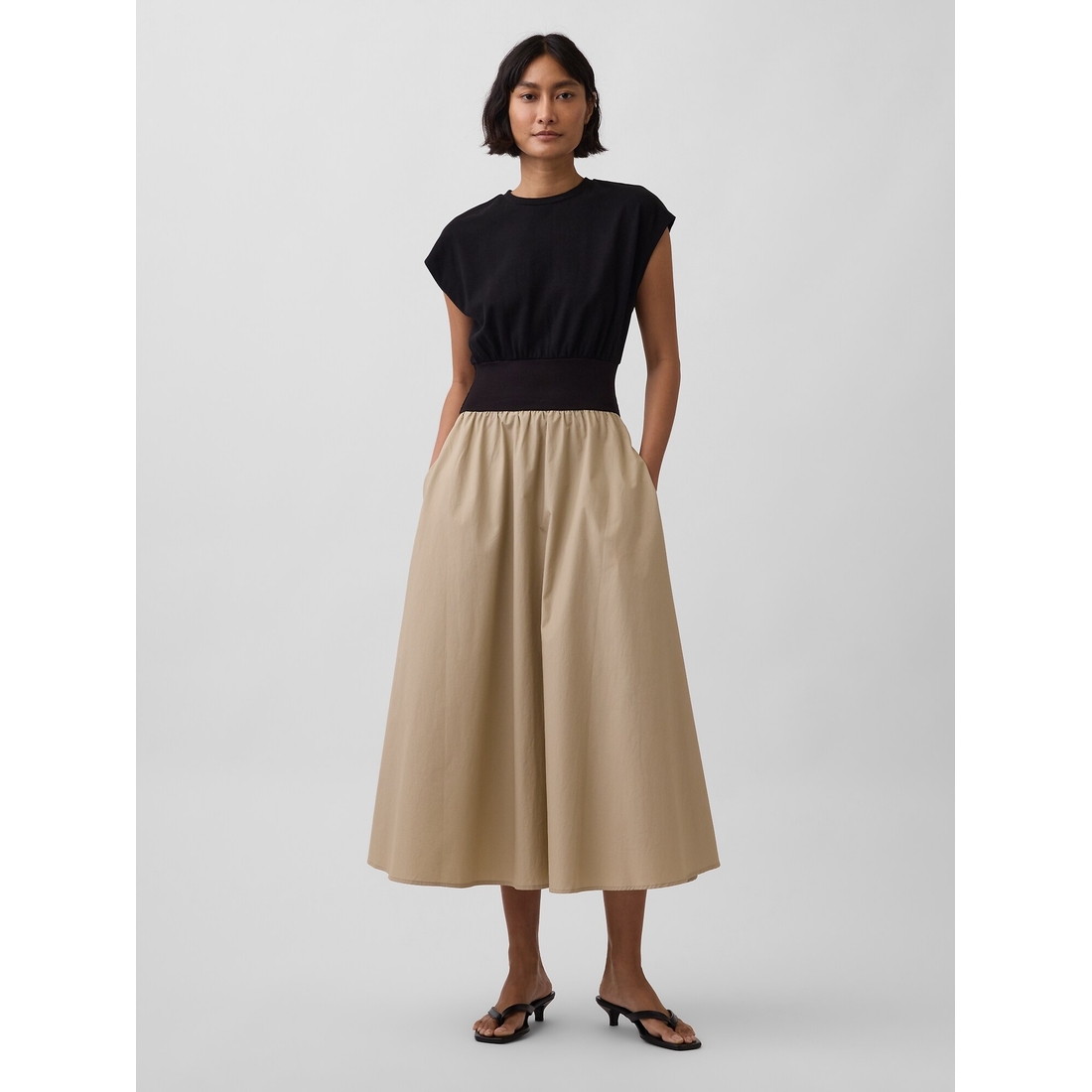 gap factory women's linen-blend squareneck midi dress Dresses, Denim & Crochet: 4 Easy Summer Looks from Gap Factory