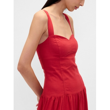 sachin and babi light blue dress GAP Mixed Media Off-Shoulder Midi Dress main image 1