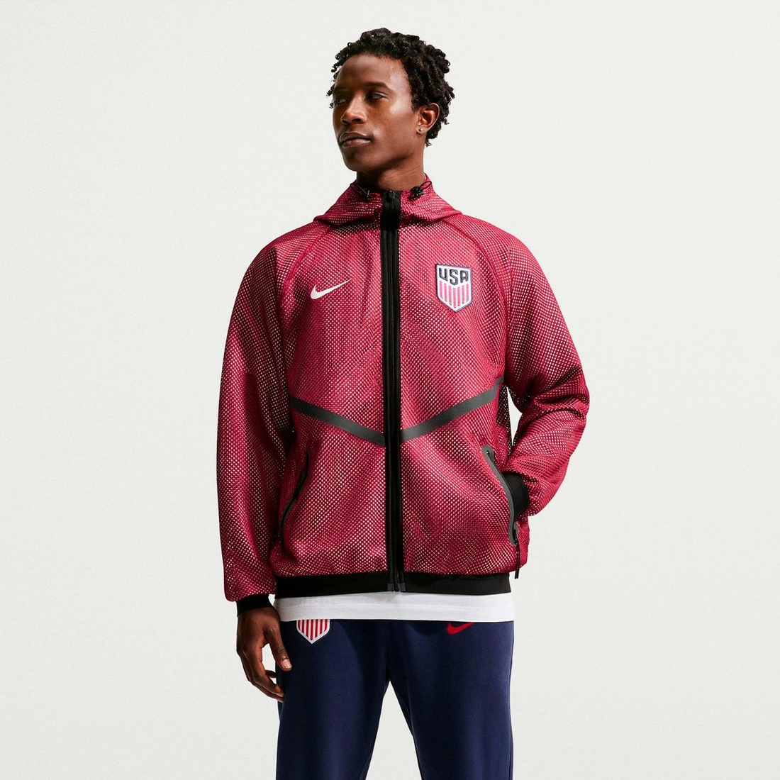 Nike Men's United States Dri-FIT Soccer Anthem Jacket in Team Red