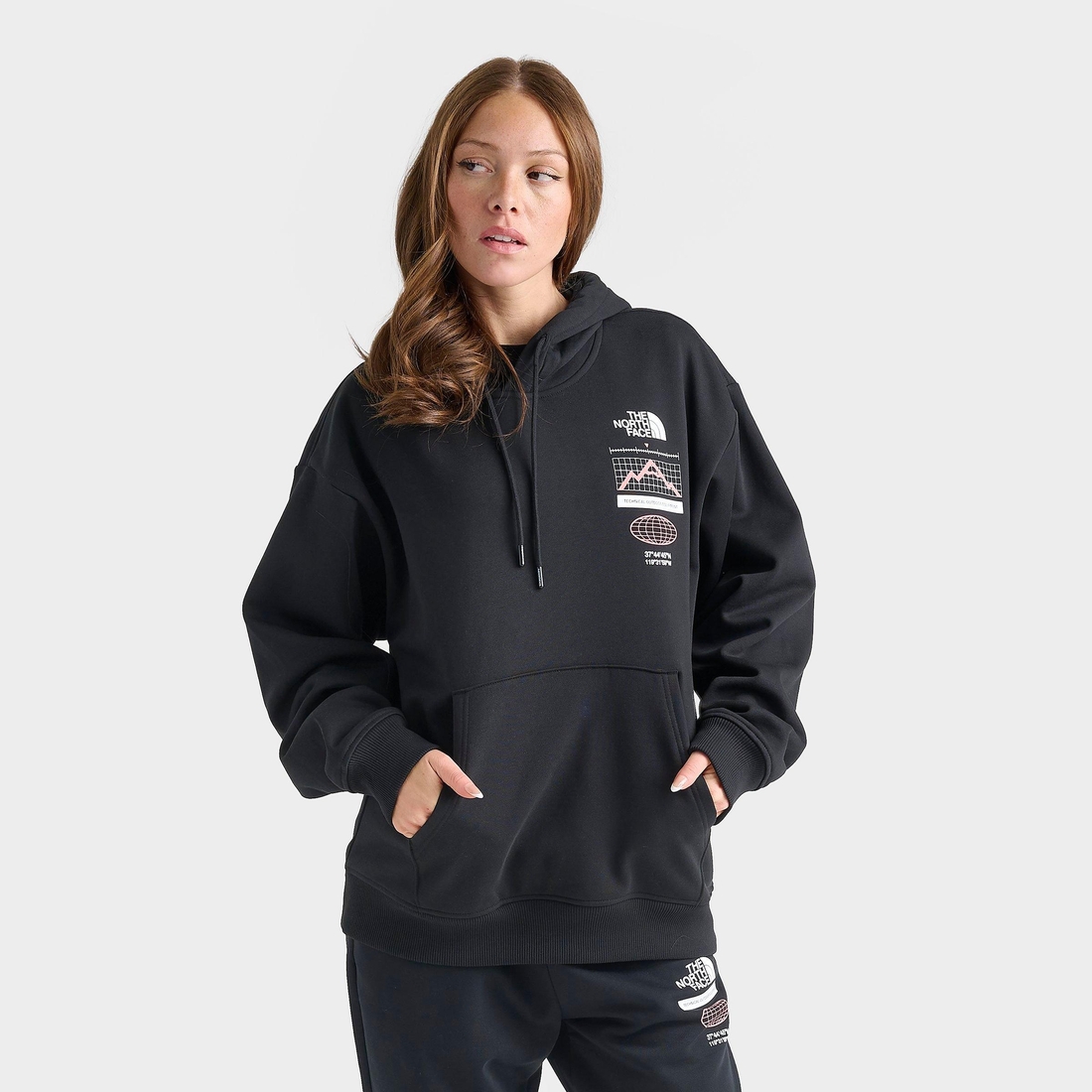 The North Face Women's Tek Oversized Pullover Hoodie in Black Size