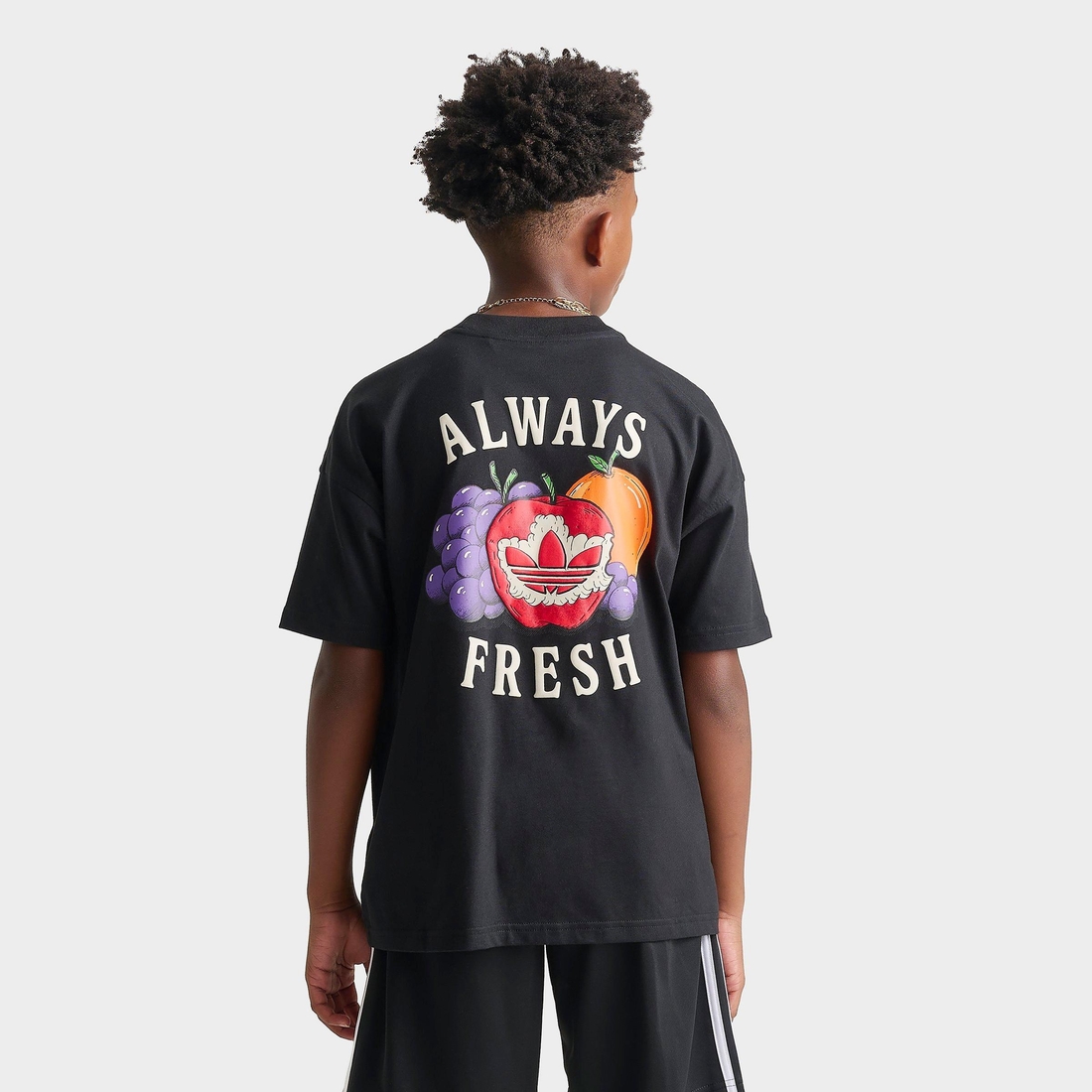 adidas Big Kids Originals Fruit T-Shirt in Black Size: XS
