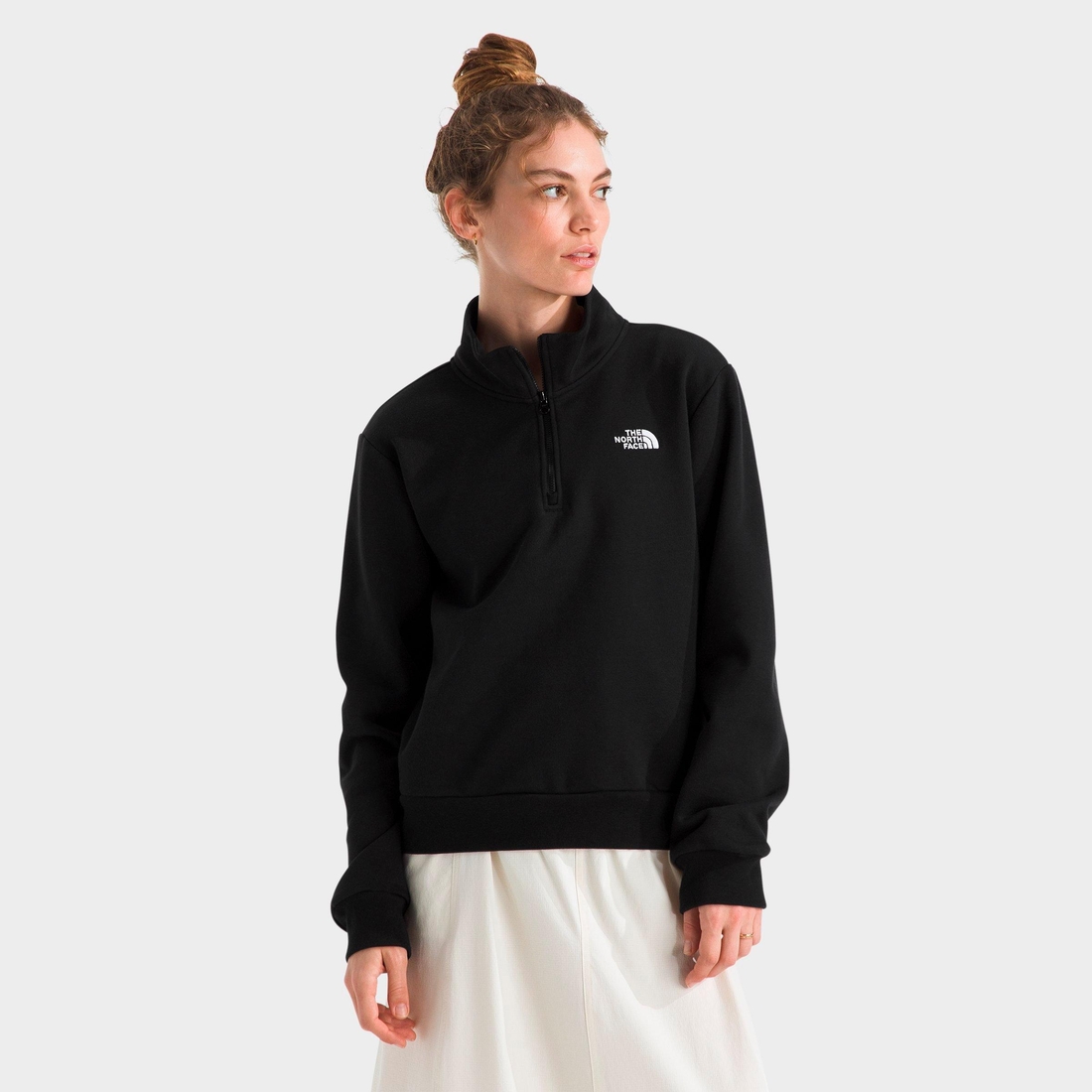 The North Face Women's Simple Dome Quarter-Zip Sweatshirt in TNF