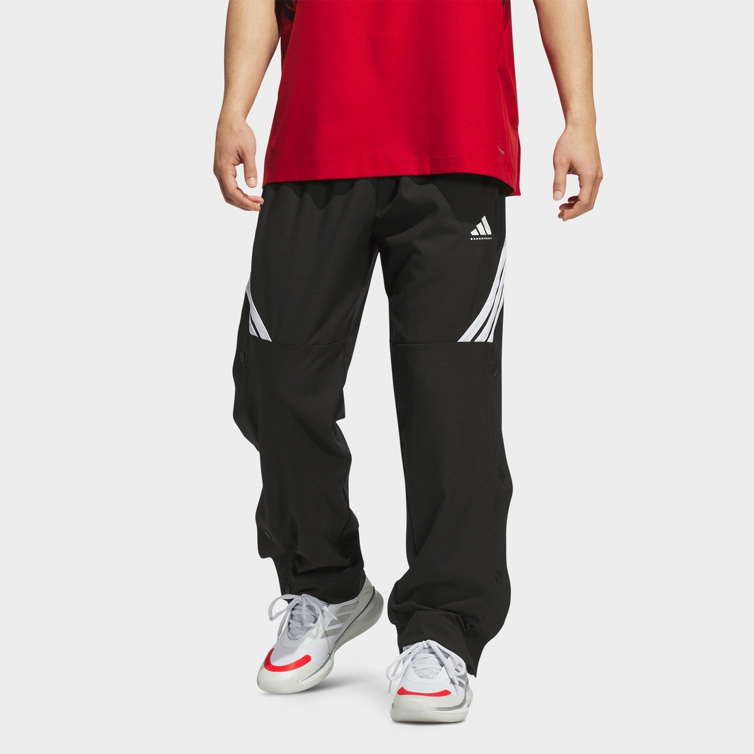 adidas Men's Crazy Lite Woven Basketball Pants in Black/White Size