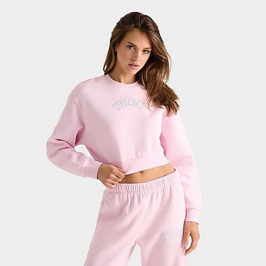 Women's Hoodrich Cherish Bling Cropped Crewneck Sweatshirt Women's Hoodrich Cherish Bling Cropped Crewneck Sweatshirt
