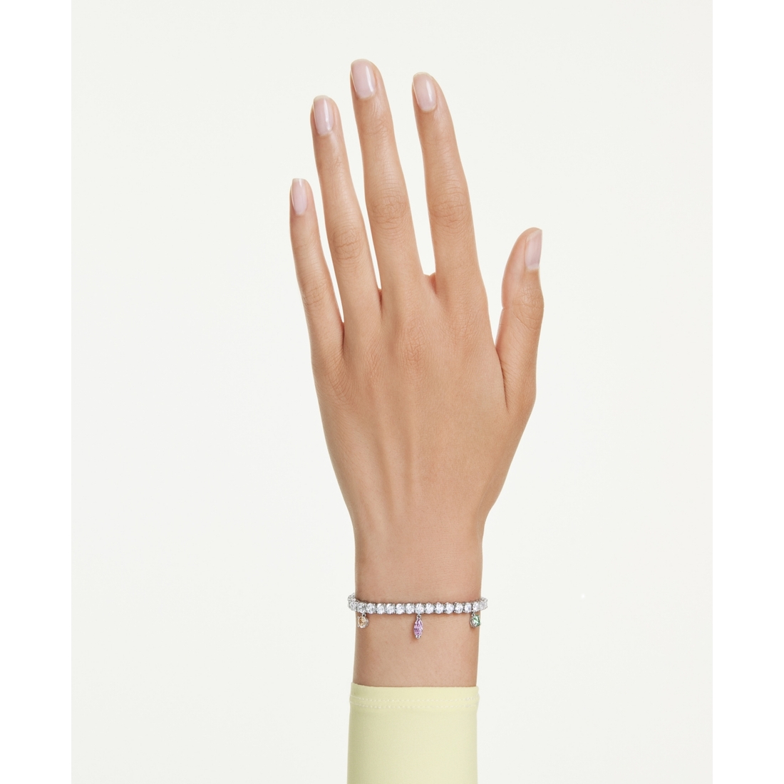 Swarovski x Ariana Grande Rhodium Plated Tennis Bracelet available