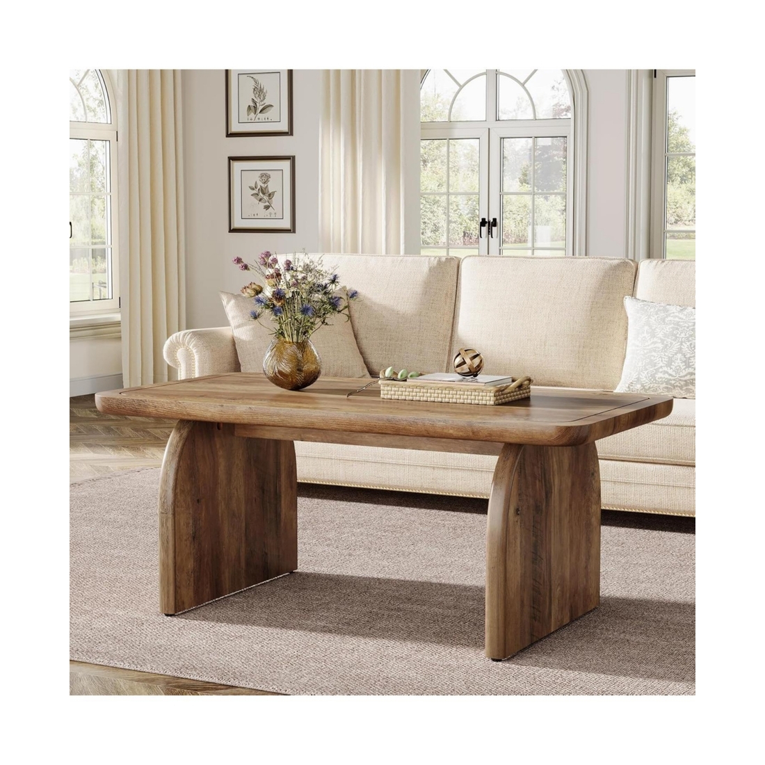 Tribesigns Rectangle Coffee Table available now at Rockaway