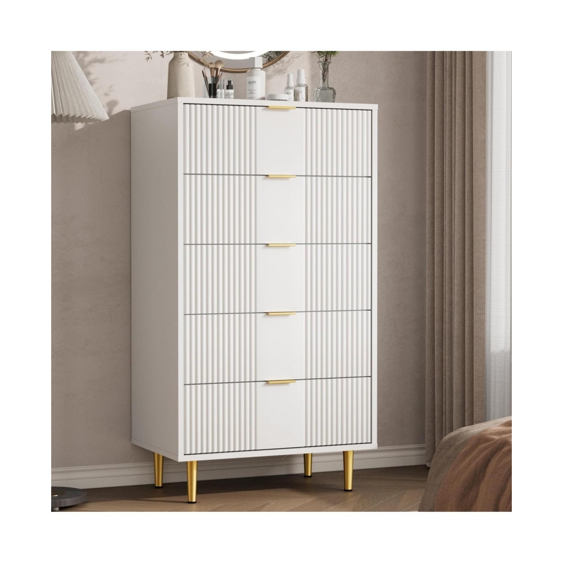 gaomon Fluted Dresser for Bedroom with 5 Drawers available now at Firewheel  Town Center
