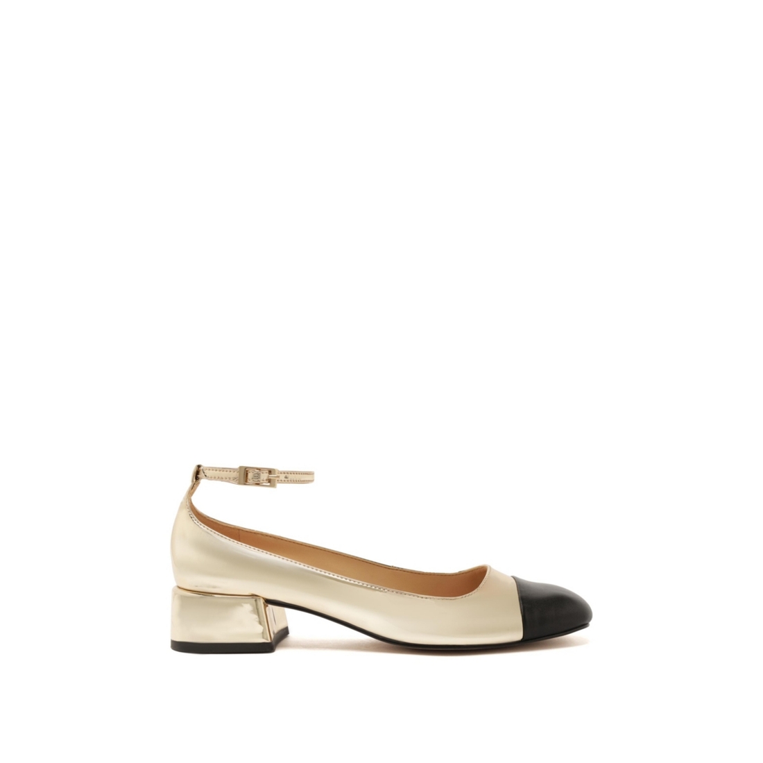 Arezzo Women's Chloe Ankle Strap Low Block Heel Pumps