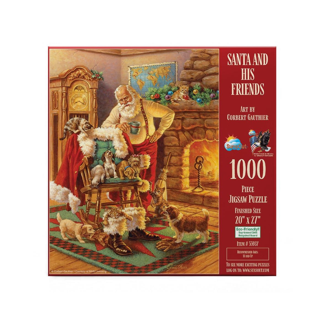 SunsOut Santa and His Friends 1000 piece Jigsaw Puzzle for Adults