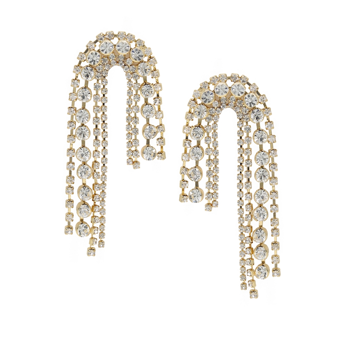 アクセサリー crystal ribbon chain earrings Ribbon Bow Pendant Necklace And Stud Earrings Set Clear
