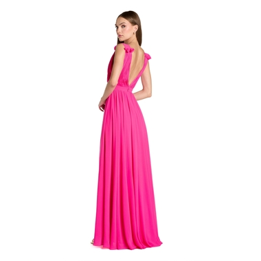 chinese dress ladies Amelita Lemon Satin Cowl-Neck Maxi Dress  Club L London