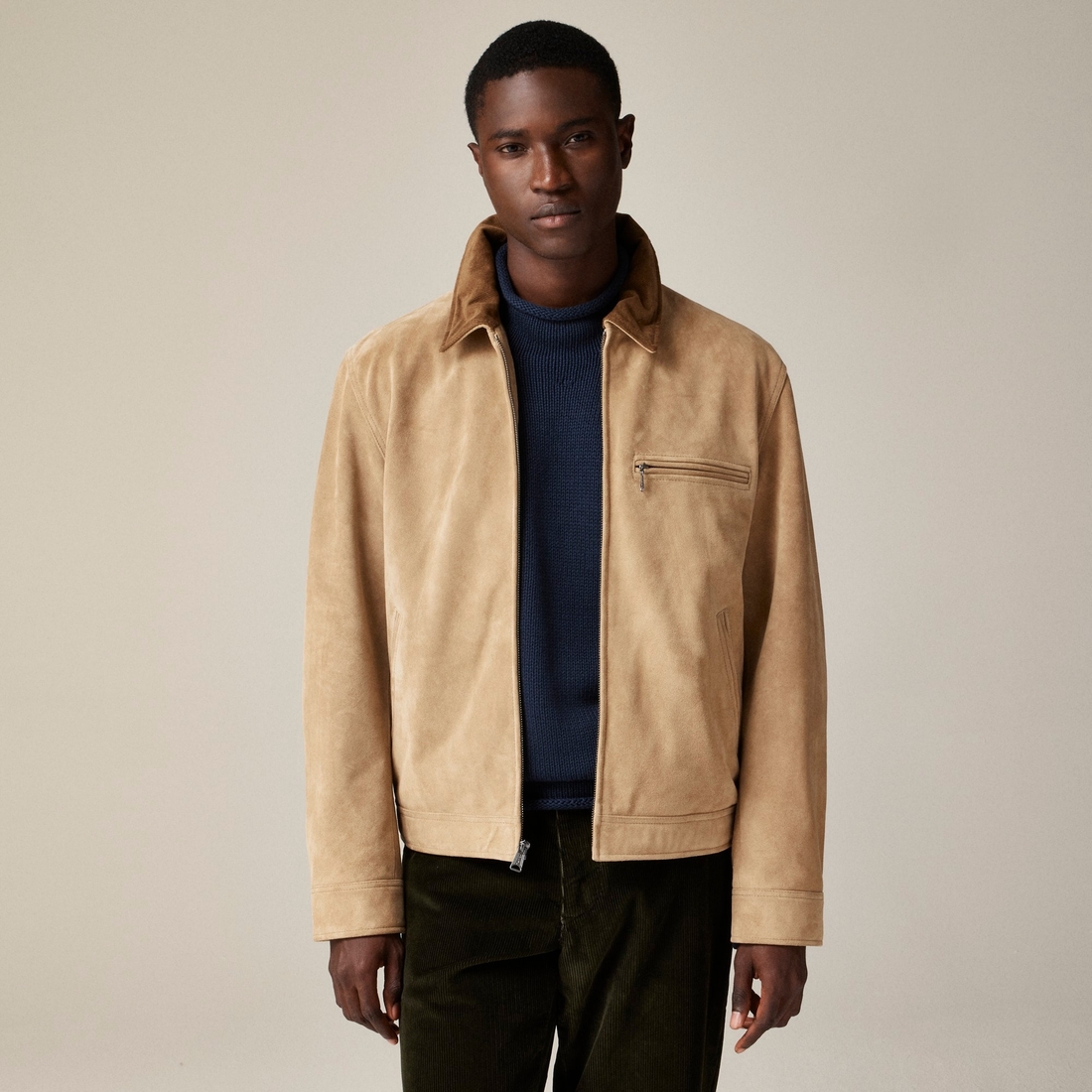 Limited-edition Wallace & Barnes work jacket in Italian suede