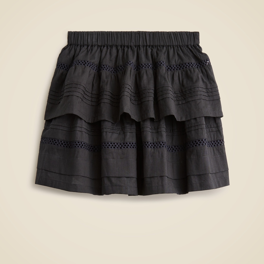 Girls' eyelet tiered skirt in cotton voile available now at