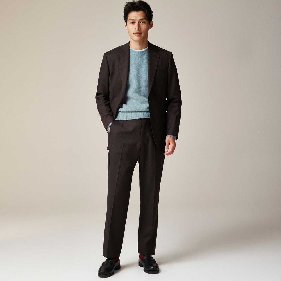 Crosby Classic-fit suit jacket in lightweight Italian wool