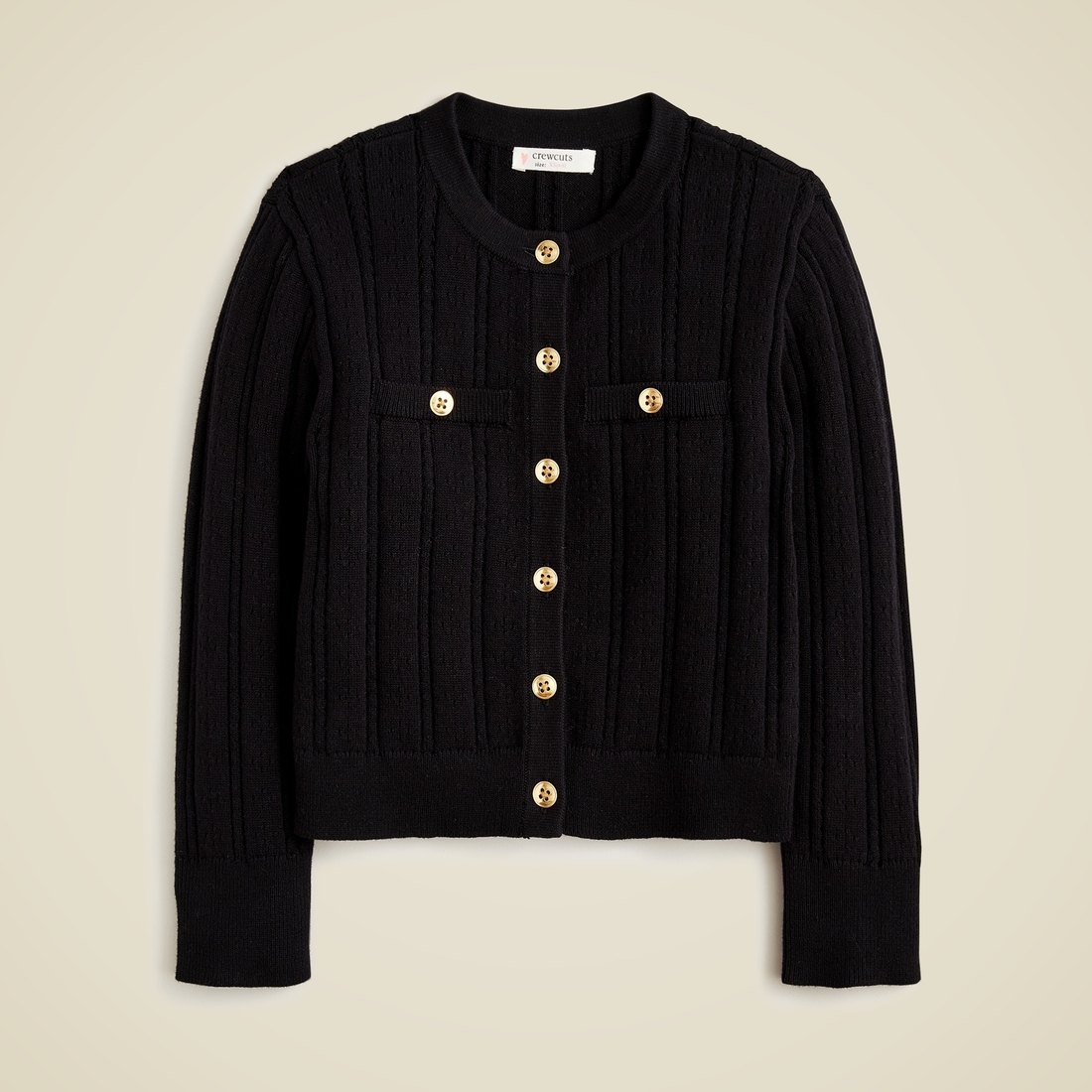 Girls' pointelle-knit cardigan available now at Lenox Square®