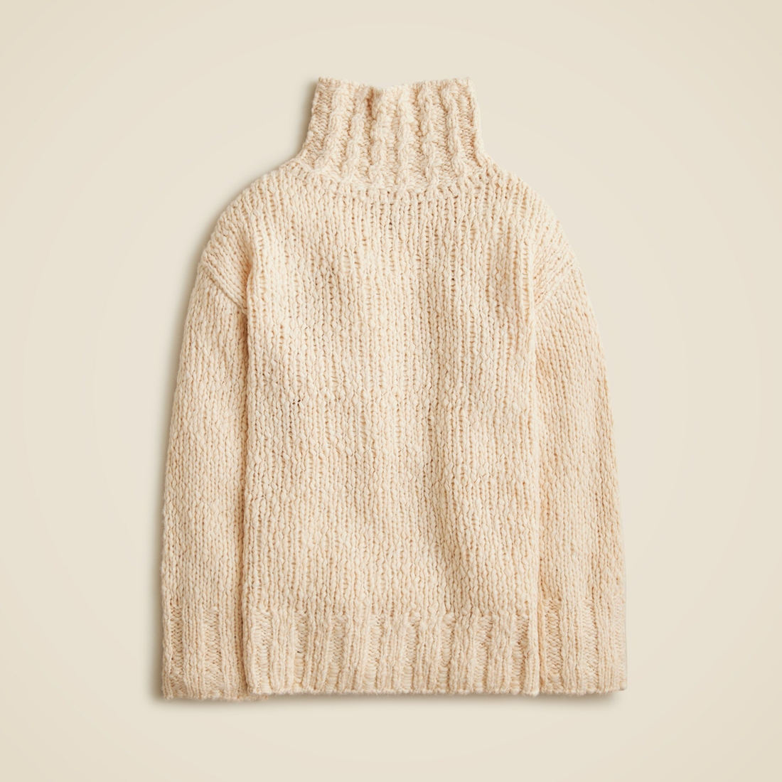 Oversized turtleneck sweater in textured yarn available now