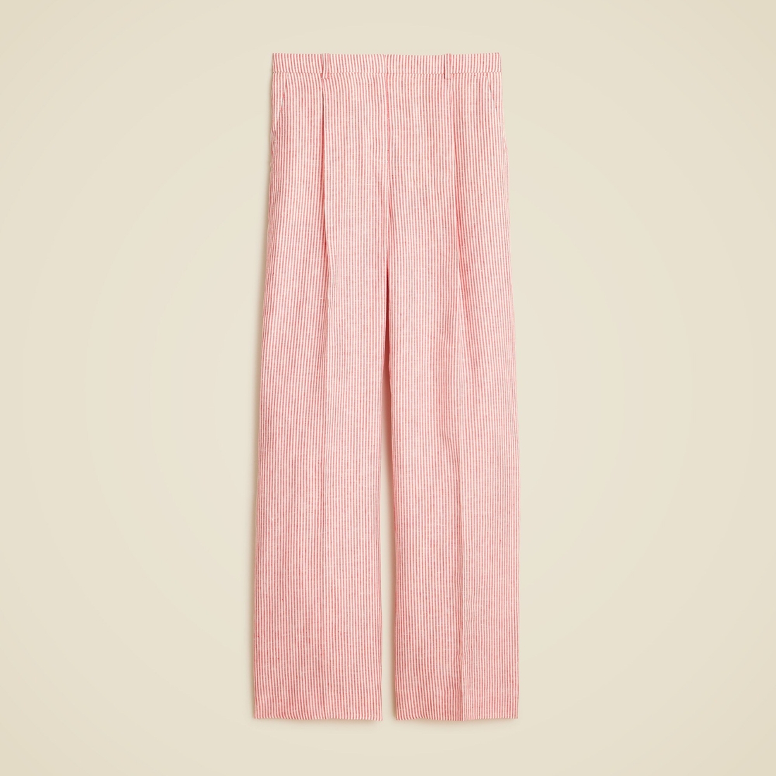 Wide-leg Essential pant in striped linen available now at
