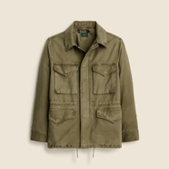 Garment-dyed field jacket in reverse cotton sateen available