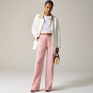 Wide-leg Essential pant in striped linen available now at